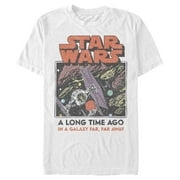 Men's Star Wars Vintage Tie Fighter in Space Graphic Tee White 1X Big Tall